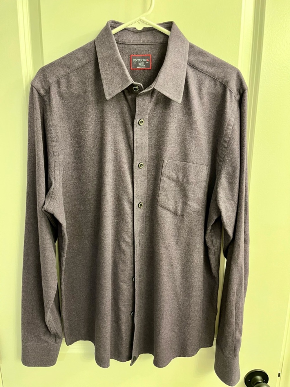 UNTUCKit purple flannel - Large, slim fit